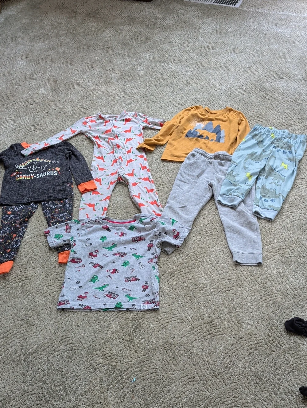 Old Navy Kids' Pajama Set in Orange, Gray, Light Blue, White